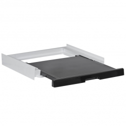 Valge ja halli värvi Haier HASTKU10B söögiriistade sahtel, mõeldud paigaldamiseks nõudepesumasinasse.